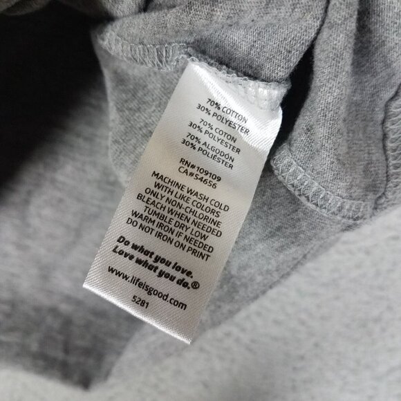 Life Is Good Crusher Tee Shirt Adult Medium Gray Truck Outdoors Casual Crewneck - Picture 9 of 9